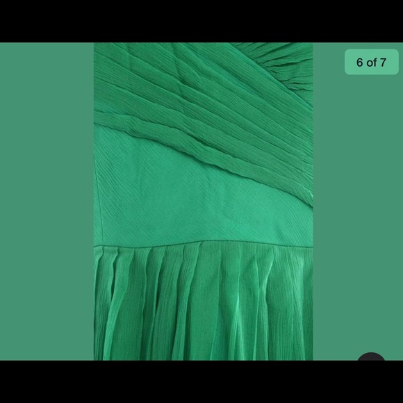 BHLDN Anthropology Kelly Green Chiffon Dress - Picture 6 of 7